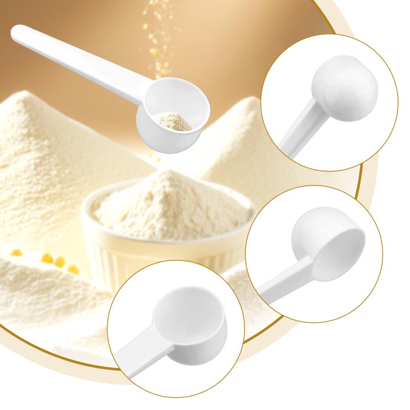 Twdrer 40-Piece 15ml (15cc) Food Grade Plastic Measuring Spoons & Coffee Scoops with Long Handle - Precise Measurement for Coffee, Baking, Spices, Protein Powder, Cooking Essentials - Image 3